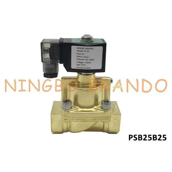 Buy Steam Hot Water Brass Solenoid Valve 1'' 25 bar 185℃ 24V 110V 220V at wholesale prices