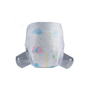 China Blue ADL Soft Baby Diapers With Elastic Waistbands Embossed Topsheet on sale