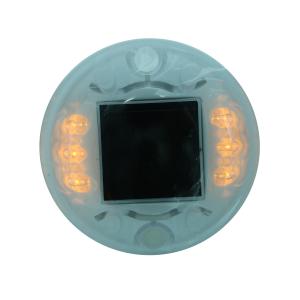 120mm PC Solar Powered Road Studs Plastic IP68 8000mcd For Traffic Safety