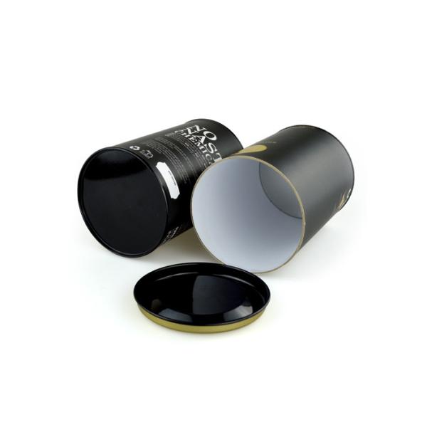 Gold Stamping Black Kraft Paper Composite Wine Cans for Wine and Clothes