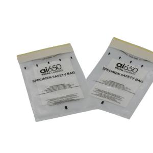 China Custom Medical Transport Biohazard Specimen Bag Zip Lock on sale