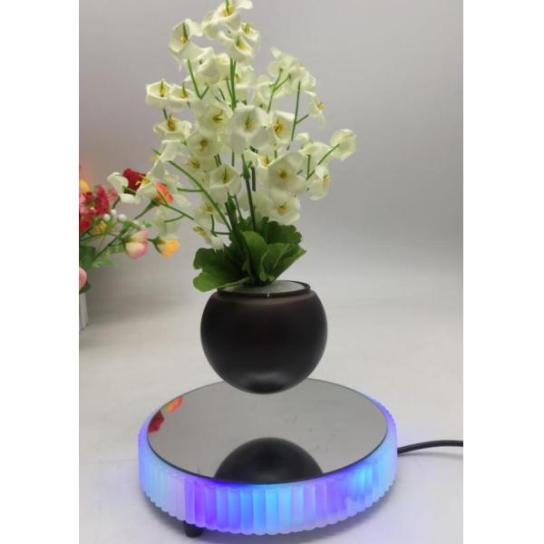 led light magnetic floating levitation bottom air bonsai planter trees flowerpot