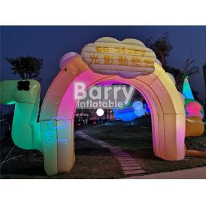Entrance Colorful Inflatable Advertising Products , LED Advertising Blow Up Arch