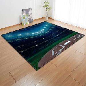 Grass Court Living Room Floor Carpets Green 3d Printed Rugs 1.5*1m