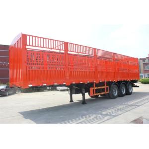 Transport Bulk Vegetables Fence Semi Trailer Air Suspension / Mechanical