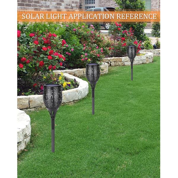 Solar Torch Lights,96 LED Dancing Flame Lighting, Waterproof Wireless Outdoor Light