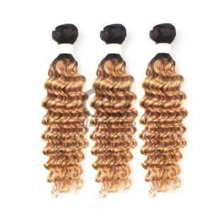 Quality #T1B/27 Deep Wave Remy Human Hair Bundles Sew In Weave Bundles Brazilian Bundle Deals for sale