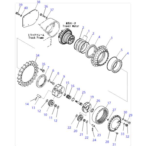 207-27-71352 2072771352 Shaft For KOMATSU Excavators Spare Parts PC220LL PC270 PC290