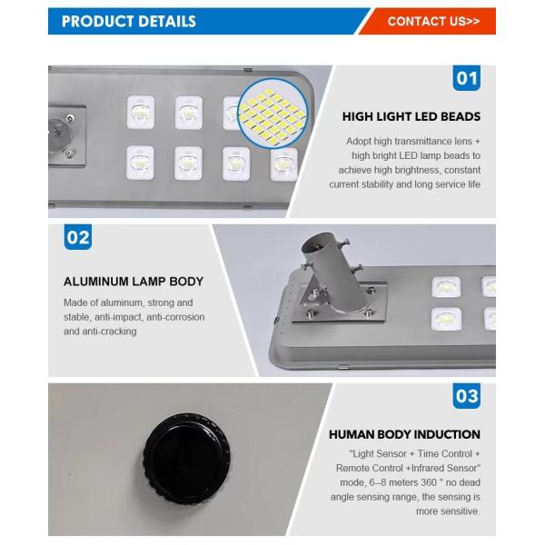 Factory Direct Outdoor Waterproof Road Lump Ip65 Integrated 400w 600w 800w 1000w All in One Led Solar Street Light