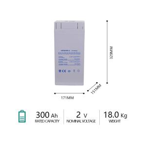 Valve Vrla Agm Battery 2V 300Ah Deep Cycle Battery Backup