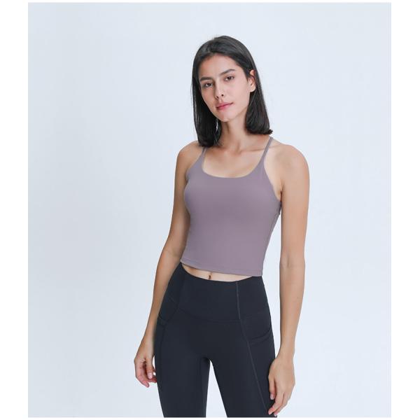 220gsm Women Sexy Sports Bras Y Back Yoga Padded Tank Top Slim Fit Shock Proof