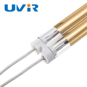 4400W Medium Wave Infrared Lamp Gold Coated Quartz Tube