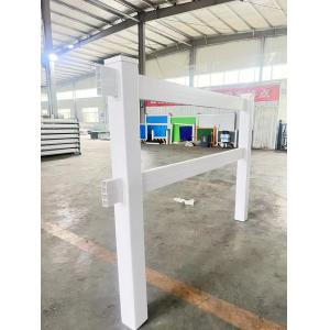 ASTM PVC Horse Farm Fence 2 Rails White Grey