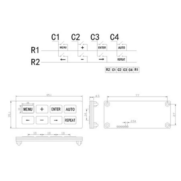 Stainless Steell Elevator Keyboard , Bank Machine Keypad Waterproof Silica Gel Design