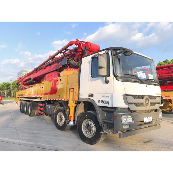 Original 2017 SANY Used Concrete Pump Truck 66m pump with Mercedes chassis