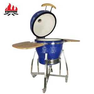 KIMSTONE Kamado 22 Inch L Keramik Grill Blue Barbeque Charcoal Industrial