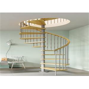 Anti Rust Prefab Custom Spiral Staircase With Stainless Steel Post Glass Railing