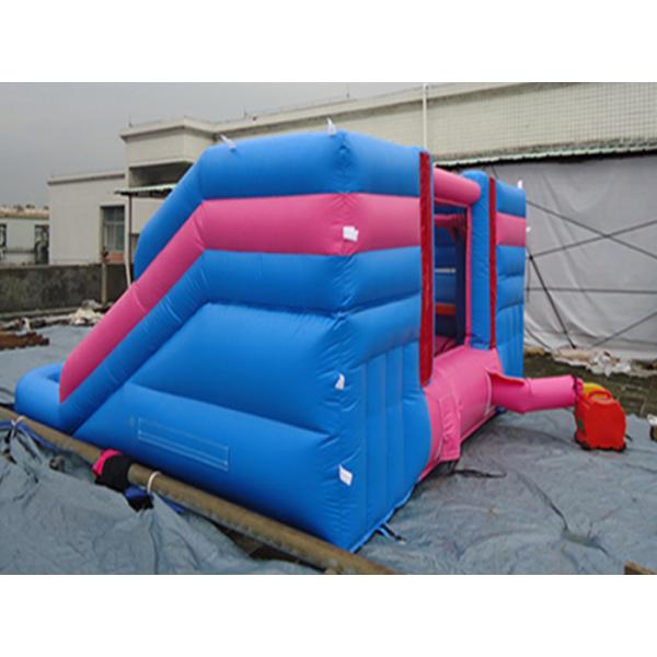 Outdoor Amusement Park Black Color Inflatable Water Slide With Pool For Kids