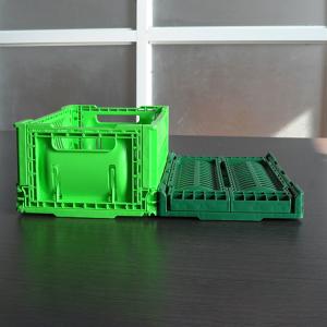 Foldable Kitchen Plastic Storage Crate Hollow Out 120mm Height