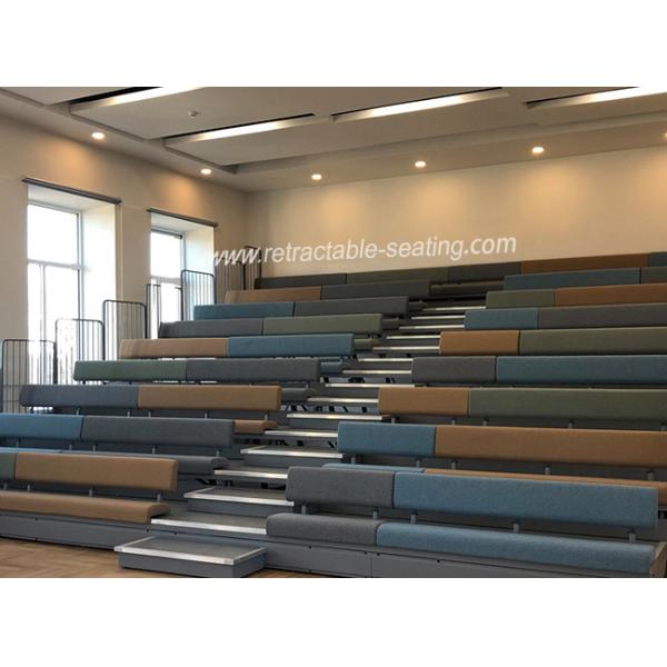 CE Soft Audience Systems Retractable Seating Upholstered Bench With Backrest