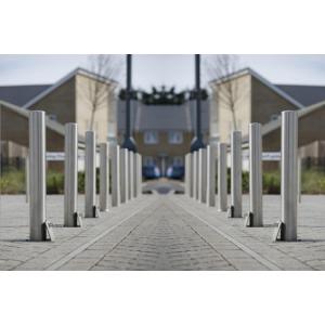 Easy Install Steel Parking Bollards , Driveway Security Posts Withstand External
