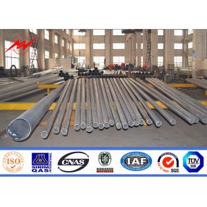 Q345 Customized 12m Galvanized Street Light Pole Stainless Steel Bolts