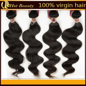 Natural Black Virgin Human Hair Extensions Body Wave