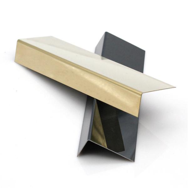 201 304 hairline stainless steel angle profile brushed gold metal trim