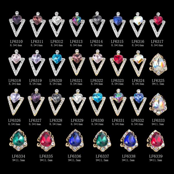 Multi Shapes Diamond Decorations Big Stones High Quality Shiny Crystal Nail Charms Flat back Rhinestones For Nail Art