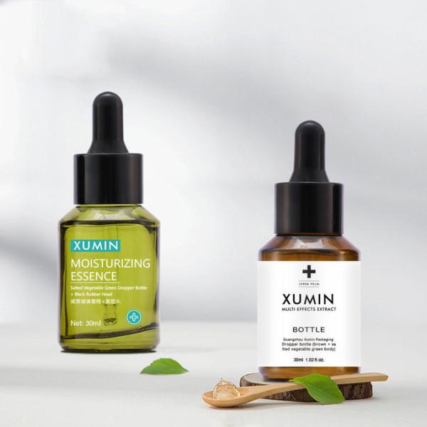 30ml Cosmetic Glass Dropper Bottle Stamped Essential Oil Bottle With Screw Cap