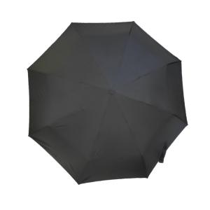 8 Ribs Manual 3 Folding Umbrella With Wooden Handle