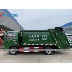 LHD Dongfeng 6cbm Compressed Garbage Truck With Double Operation System