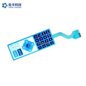 PET Tactile Keypad Waterproof Membrane Keypad with ZIF Connector