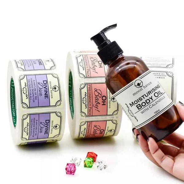 Buy Waterproof Gloss Cosmetic Self Adhesive Sticker With Custom Printing at wholesale prices