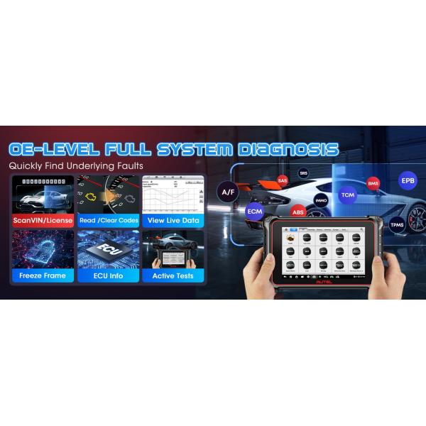 Autel MaxiCOM MK900BT Bidirectional Diagnostic Scanner Update of MX900 MK808BT MK808S CAN-FD&DOIP