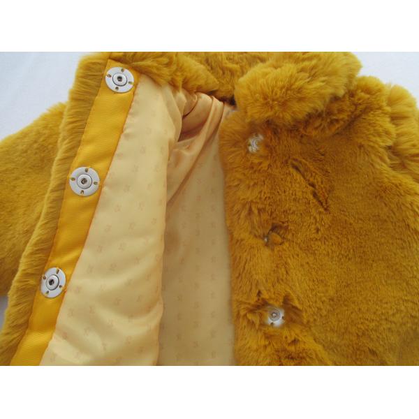 Fake Fur Cute Baby Girl Jackets Lining Warm Hidden Snaps