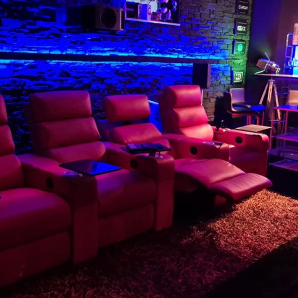 BS5852 Commercial Theater Seats Home Cinema Movie Sofa Chair With PP Armrest