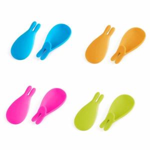 Quality eco-friendly Silicone Cup Hanging Tool Gift Coffee Tea Spoon Holder Food Grade Silicone Rabbit Tea Bag holder for sale