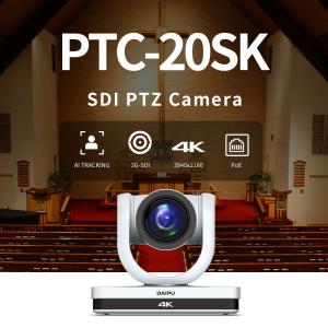PTC-20SK PoE HD-MI 3G-SDI USB 4K30 UHD IP Broadcasting PTZ Camera for High