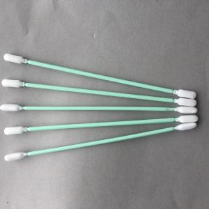 TX740B Cleanroom Q Tips , Cotton Cleaning Swabs Green Stick For PCB Cleaning