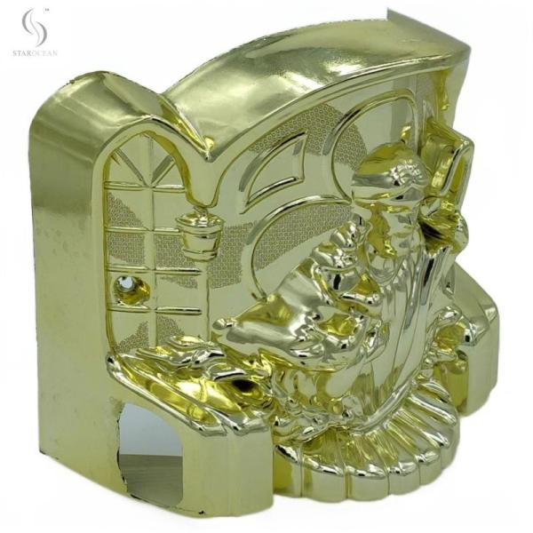 Luxury Design Coffin Decoration Non Toxic Materials With Steel Bar Handle 22#