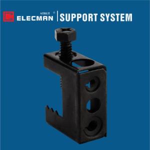 Black Coated Spring Steel BC Beam Clamps For Threaded Rod 1/2 Inch Flange