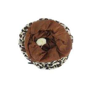 New Pet Leopard Short Plush Foldable Cat Tunnel Funny Cat Cat Toy Three-Way