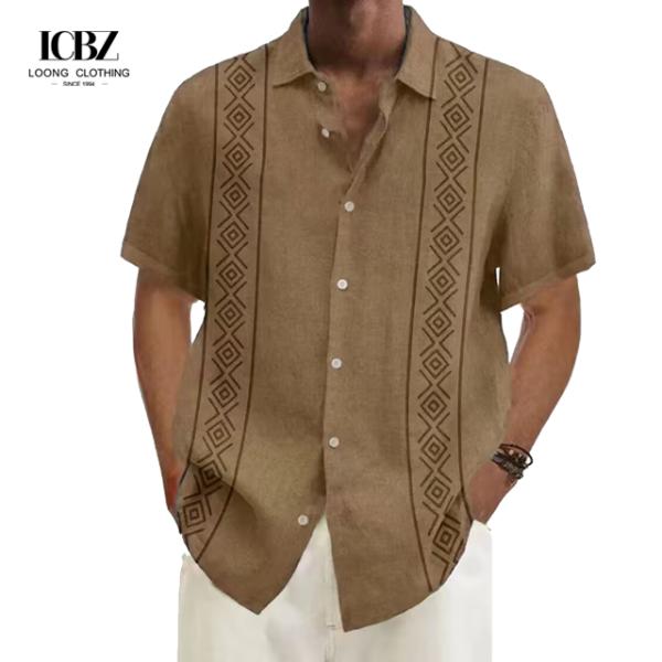 Support 7 Days Sample Order Lead Time Men's Short Sleeve Hawaiian Shirts and Shorts