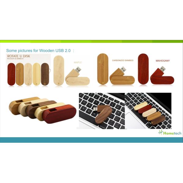 OEM Logo Maple Wooden USB Flash Drive 4GB 8GB 16GB Capacity For Smart Device