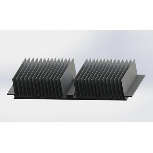 Sandblasting Extruded Aluminum LED Heatsink Profiles Square Shape ISO Standard
