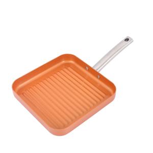 Oven safe Orange Aluminum Cookware Set With Silicone Grip