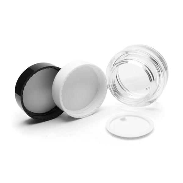 Cosmetics Packaging Flat Round Face Cream Jar Clear Glass Cream Jar 50g 30g