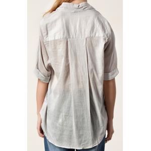 Womens Shirts Blouses Half Sleeve Wrap Blouse / Shirts V- Neck