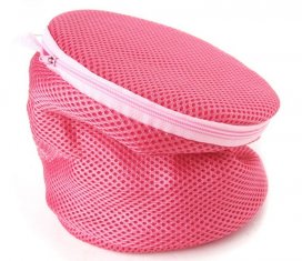 Nylon Barrel Mesh Laundry Bags Foldable Zippered Laundry Bags